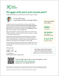 Hinge Health High Option Mailer - 10/09/2023